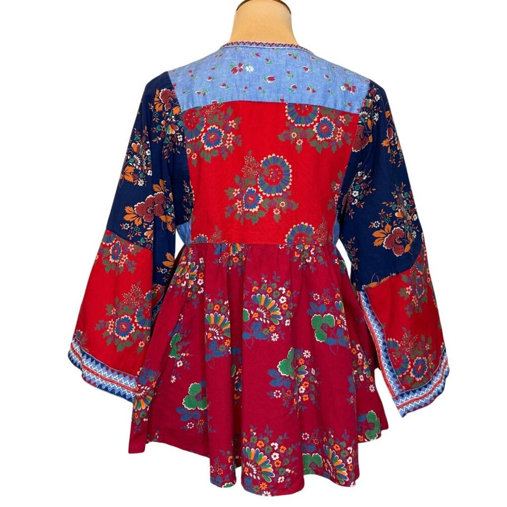 ULLA JOHNSON “Nadi” Embroidered Patchwork Peasant… - image 3